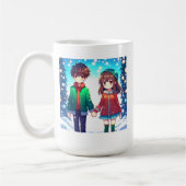 Mug Cute Anime Couple | Notre premier Noël (Gauche)