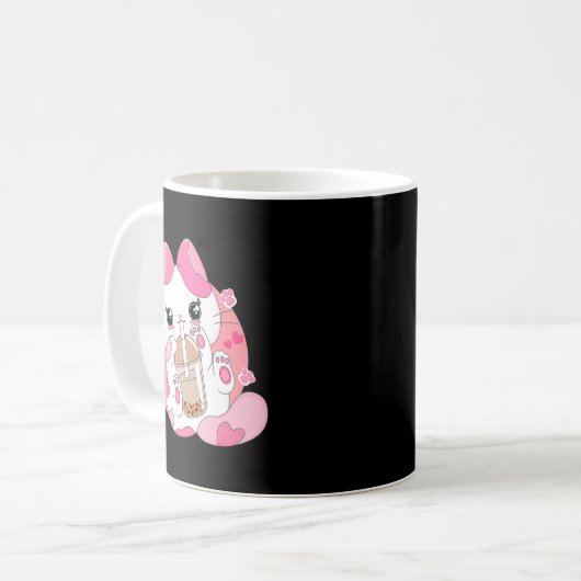 Mug Cute Anime Kawaii Chat Boba Bubble Tea Girls Costu (Devant gauche)