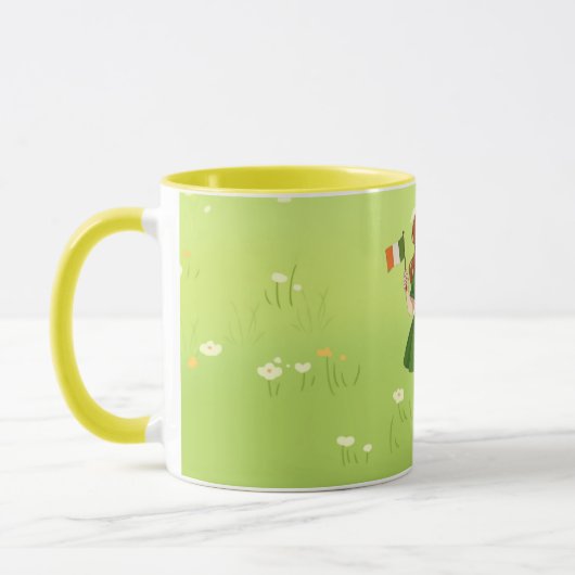 Mug Cute anime redhead Saint Patrick's Day   (Gauche)