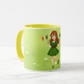 Mug Cute anime redhead Saint Patrick's Day   (Devant gauche)