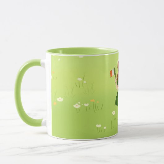 Mug Cute anime redhead Saint Patrick's Day   (Gauche)
