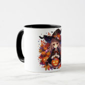 Mug Cute, anime sorcière Halloween (Devant gauche)