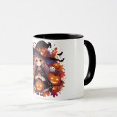 Mug Cute, anime sorcière Halloween (Devant droit)