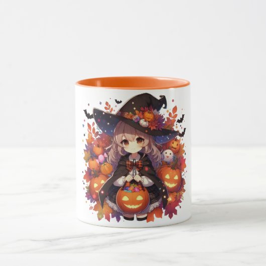 Mug Cute, anime sorcière Halloween (Centre)