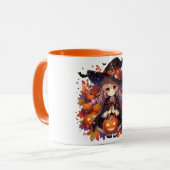 Mug Cute, anime sorcière Halloween (Devant gauche)