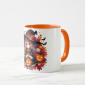 Mug Cute, anime sorcière Halloween (Devant droit)