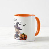 Mug Cute, anime sorcière Halloween (Devant droit)