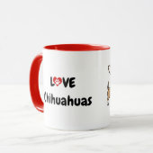 Mug Cute animée Chihuahuas arrière - plan (Devant gauche)