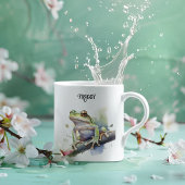 Mug Cute Aquarelle Arbre Frog, personnalisé