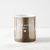 Mug Cute Aquarelle Cerf Nom personnalisé Texte Beige (Centre)