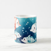 Mug Cute Aquarelle Coral Poisson Personnalisé (Centre)