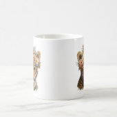 Mug Cute Aquarelle Floral Tigre (Centre)