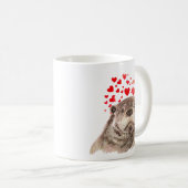 Mug Cute Aquarelle Otter Coeurs Aimer Humour animal (Devant droit)