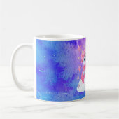 Mug Cute aquarelle Rainbow Unicorn Personnalisé (Gauche)