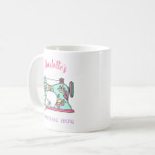 Mug Cute Aquarelle Retro Machine à coudre Personnalisé (Devant gauche)