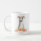 Mug Cute Aquarelle Whipper Peach Floral (Gauche)