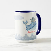 Mug Cute arc-en-ciel poulpe Poisson de baleine Fête d' (Devant droit)