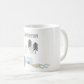 Mug Cute Arctic Winter Animaux Nom personnalisé (Devant droit)