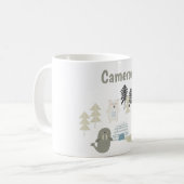 Mug Cute Arctic Winter Animaux Nom personnalisé (Devant gauche)