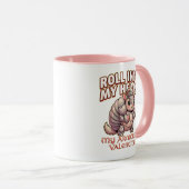 Mug Cute Armadillo Knight Valentine–Roll Into My Heart (Devant droit)