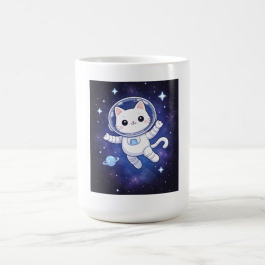 Mug Cute Astronaut Cat in Space (Centre)