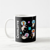 Mug Cute astronaute Animaux flottant dans l'espace (Gauche)