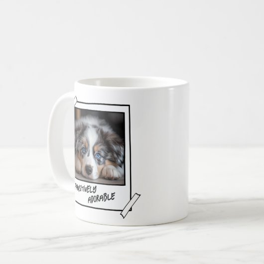 Mug Cute Australian Shepherd Pawsitively Adorable (Devant gauche)