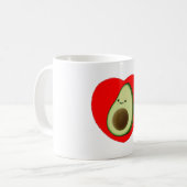 Mug Cute Avocado Dans Le Coeur Rouge (Devant gauche)