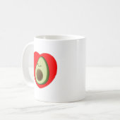 Mug Cute Avocado Dans Le Coeur Rouge (Devant gauche)