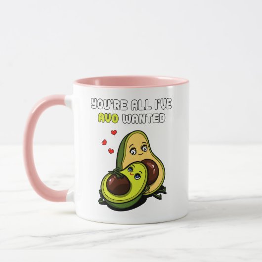 Mug Cute Avocado Vegan Avo Recherchée plaisanterie (Gauche)
