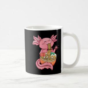 Mug Cute Axolotl Manger Ramen Noodles Kawaii Anime Gir