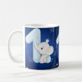 Mug Cute Baby Elephant First Birthday (Gauche)