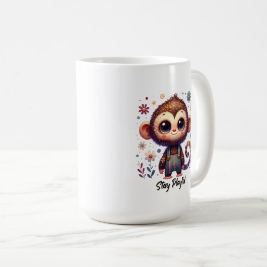 Mug Cute Baby Monkey (Devant droit)