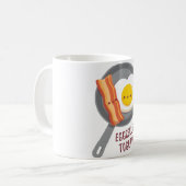 Mug Cute Bacon et ovocyte Eggcellent Ensemble Pun (Devant gauche)