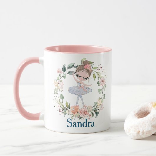 Mug Cute Ballerina Girl (Avec donut)