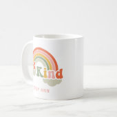 Mug Cute Be Kind Rainbow Nom personnalisé (Devant gauche)