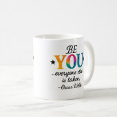 Mug Cute BE YOU! Inspirational quote (Devant droit)