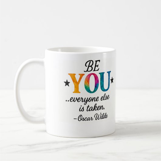 Mug Cute BE YOU! Inspirational quote (Gauche)