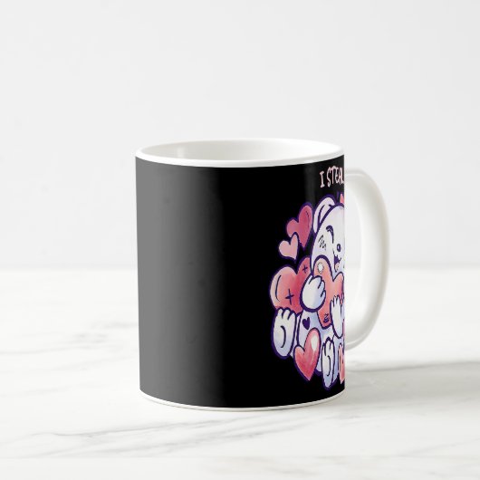 Mug Cute Bear Steal Hearts Valentines Day Or Toddler  (Devant droit)