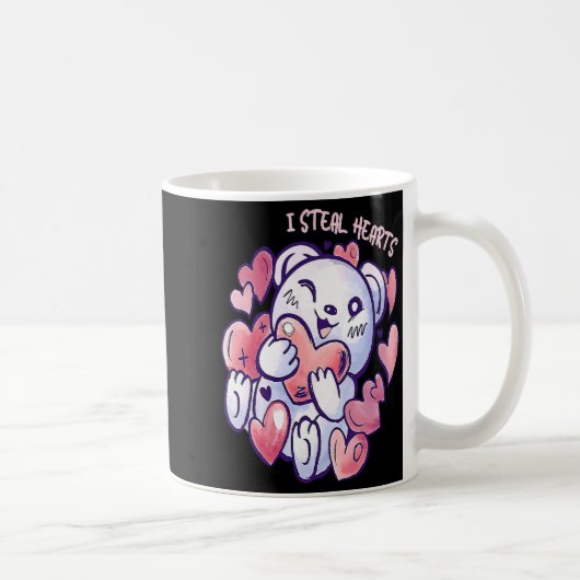 Mug Cute Bear Steal Hearts Valentines Day Or Toddler  (Droite)
