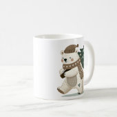 Mug Cute Bear with Christmas Tree Drawing (Devant droit)