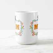 Mug Cute Bear, Yellow Flower & Floral Wreath Monogram (Centre)