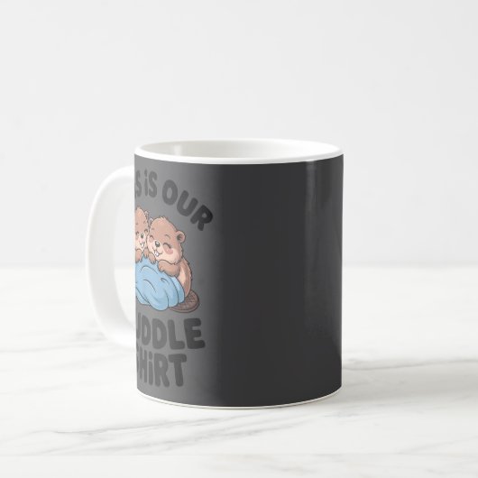 Mug Cute Beaver Couple This Is Our Cuddle  (Devant gauche)