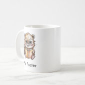 Mug Cute Beaver Reading a Book Custom (Devant gauche)