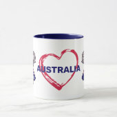 Mug Cute bébé koala tenant drapeau australien & coeur  (Centre)