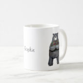 Mug Cute Big Bear with Flowers Custom Name Love Gift (Devant droit)