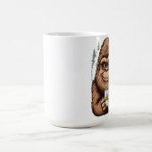 Mug Cute Bigfoot Drinking Coffee  Funny Sasquatch  (Centre)