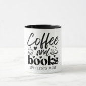 Mug Cute Black and White Café and Book Lote (Centre)