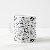 Mug Cute Black and White Coffee Love I Love Coffee (Devant gauche)
