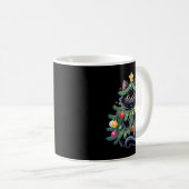 Mug Cute Black Cat Christmas Tree Funny Kitten Lover X (Devant droit)